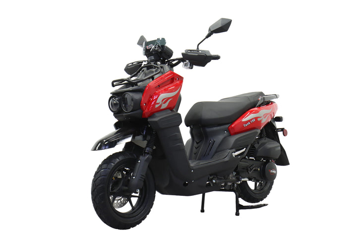 Free Shipping! X-PRO Tank 150cc Moped Scooter with 12" Aluminum Wheels, Electric/Kick Start, Large LED Headlights!