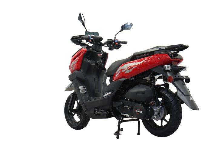 Free Shipping! X-PRO Tank 150cc Moped Scooter with 12" Aluminum Wheels, Electric/Kick Start, Large LED Headlights!