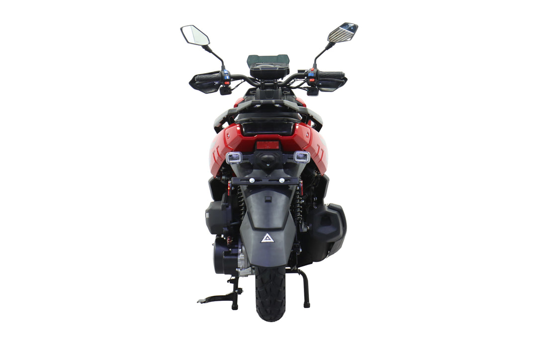 Free Shipping! X-PRO Tank 150cc Moped Scooter with 12" Aluminum Wheels, Electric/Kick Start, Large LED Headlights!