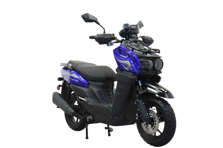 Free Shipping! X-PRO Tank 150cc Moped Scooter with 12" Aluminum Wheels, Electric/Kick Start, Large LED Headlights!
