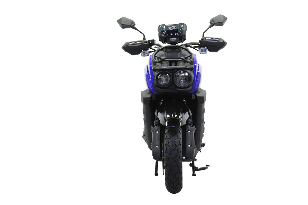 Free Shipping! X-PRO Tank 150cc Moped Scooter with 12" Aluminum Wheels, Electric/Kick Start, Large LED Headlights!