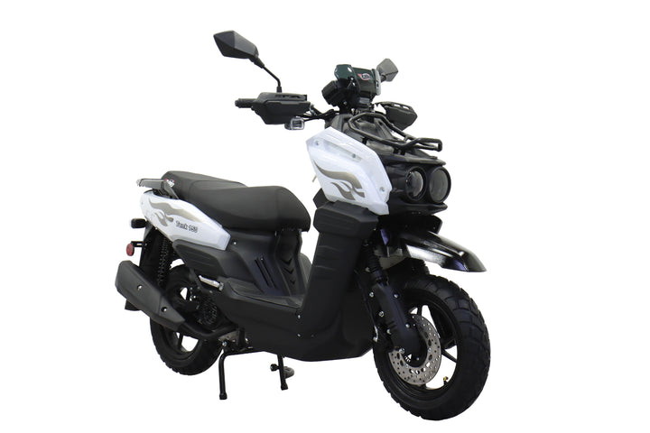 Free Shipping! X-PRO Tank 150cc Moped Scooter with 12" Aluminum Wheels, Electric/Kick Start, Large LED Headlights!