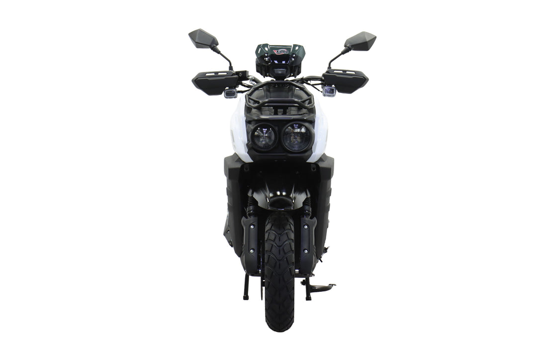 Free Shipping! X-PRO Tank 150cc Moped Scooter with 12" Aluminum Wheels, Electric/Kick Start, Large LED Headlights!