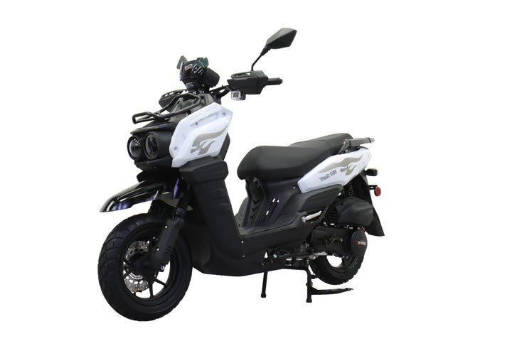 Free Shipping! X-PRO Tank 150cc Moped Scooter with 12" Aluminum Wheels, Electric/Kick Start, Large LED Headlights!