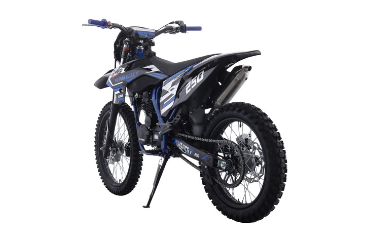 Free Shipping! X-PRO Knight 250 Dirt Bike with LED Headlight, 5-Speed Manual Transmission, Electric/Kick Start! Big 21in/18in Wheels! Zongshen Brand Engine!