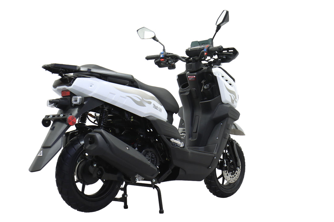 Free Shipping! X-PRO Tank 150cc Moped Scooter with 12" Aluminum Wheels, Electric/Kick Start, Large LED Headlights!