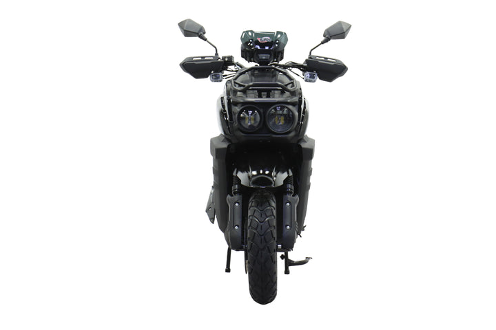 Free Shipping! X-PRO Tank 150cc Moped Scooter with 12" Aluminum Wheels, Electric/Kick Start, Large LED Headlights!