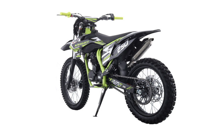 Free Shipping! X-PRO Knight 250 Dirt Bike with LED Headlight, 5-Speed Manual Transmission, Electric/Kick Start! Big 21in/18in Wheels! Zongshen Brand Engine!
