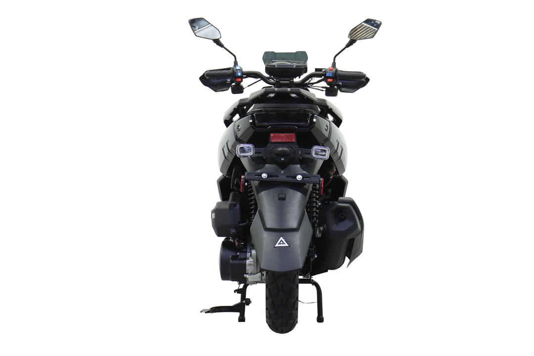 Free Shipping! X-PRO Tank 150cc Moped Scooter with 12" Aluminum Wheels, Electric/Kick Start, Large LED Headlights!