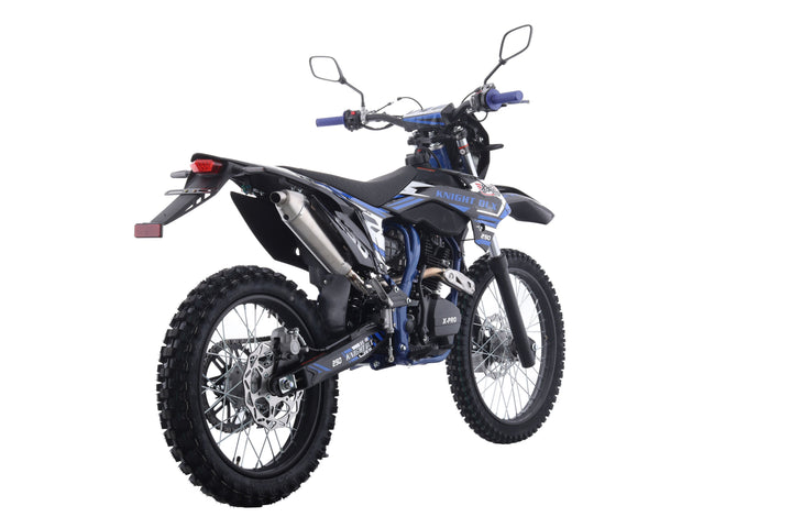 Free Shipping! X-PRO Knight DLX 250 Dirt Bike with All Lights and 5-Speed Manual Transmission, Electric/Kick Start! Big 21in/18in Wheels! Zongshen Brand Engine!