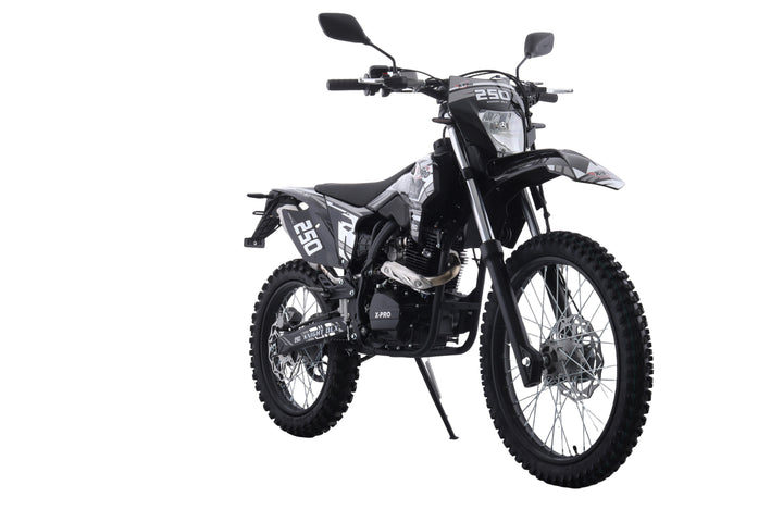 Free Shipping! X-PRO Knight DLX 250 Dirt Bike with All Lights and 5-Speed Manual Transmission, Electric/Kick Start! Big 21in/18in Wheels! Zongshen Brand Engine!