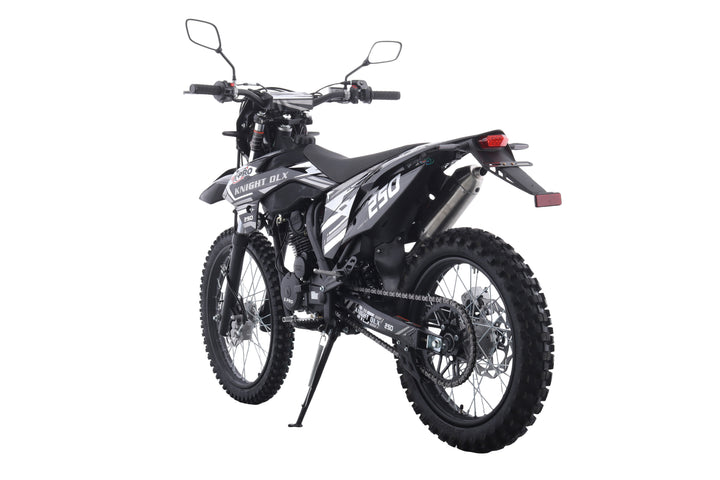 Free Shipping! X-PRO Knight DLX 250 Dirt Bike with All Lights and 5-Speed Manual Transmission, Electric/Kick Start! Big 21in/18in Wheels! Zongshen Brand Engine!