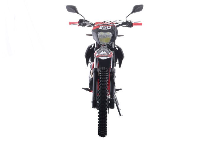 Free Shipping! X-PRO Knight DLX 250 Dirt Bike with All Lights and 5-Speed Manual Transmission, Electric/Kick Start! Big 21in/18in Wheels! Zongshen Brand Engine!