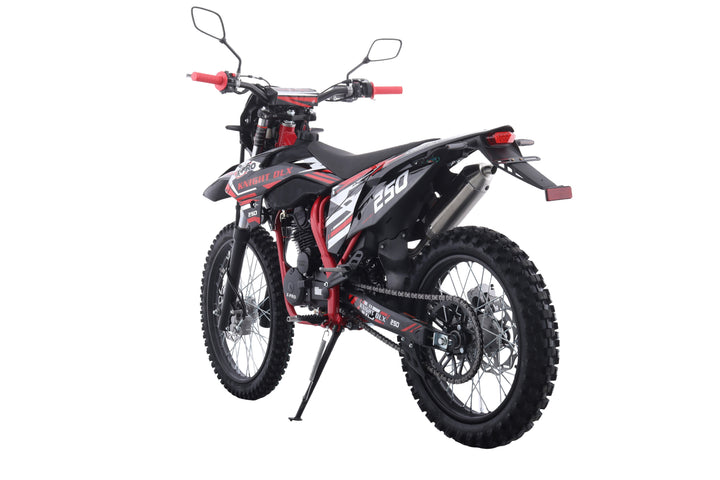 Free Shipping! X-PRO Knight DLX 250 Dirt Bike with All Lights and 5-Speed Manual Transmission, Electric/Kick Start! Big 21in/18in Wheels! Zongshen Brand Engine!