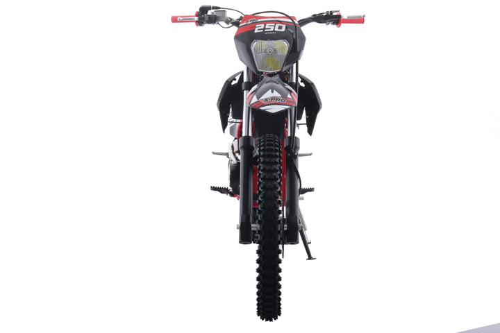 Free Shipping! X-PRO Knight 250 Dirt Bike with LED Headlight, 5-Speed Manual Transmission, Electric/Kick Start! Big 21in/18in Wheels! Zongshen Brand Engine!