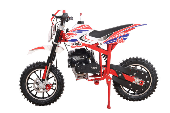 Free Shipping! X-PRO Cyclone 40cc Mini Dirt Bike With Hand Pull Start! Chain Drive, Disc Brakes!