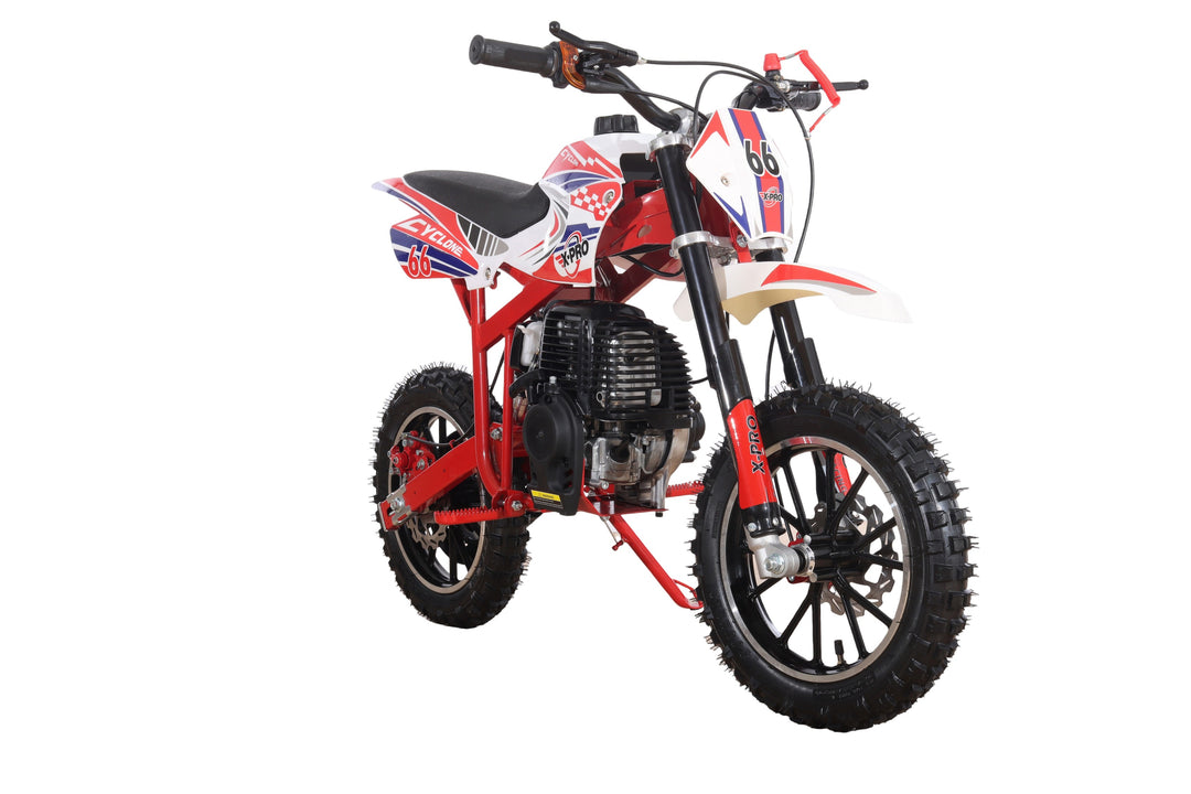 Free Shipping! X-PRO Cyclone 40cc Mini Dirt Bike With Hand Pull Start! Chain Drive, Disc Brakes!