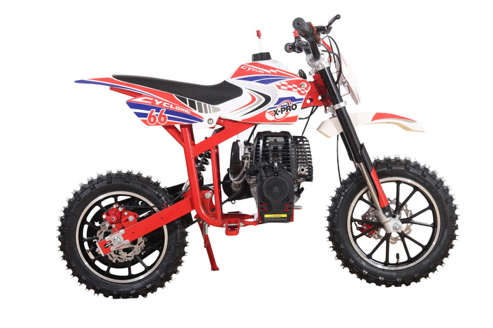 Free Shipping! X-PRO Cyclone 40cc Mini Dirt Bike With Hand Pull Start! Chain Drive, Disc Brakes!
