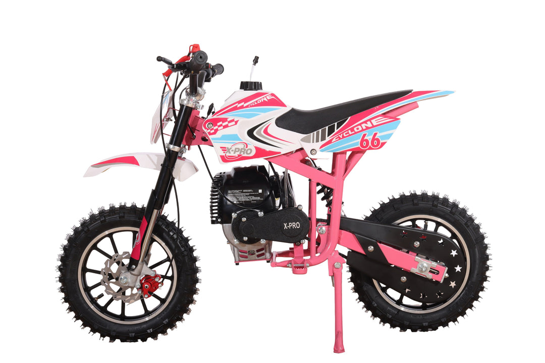 Free Shipping! X-PRO Cyclone 40cc Mini Dirt Bike With Hand Pull Start! Chain Drive, Disc Brakes!