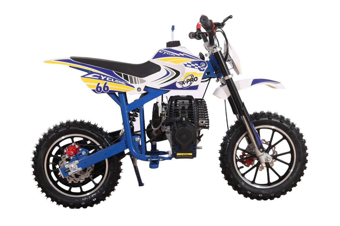 Free Shipping! X-PRO Cyclone 40cc Mini Dirt Bike With Hand Pull Start! Chain Drive, Disc Brakes!