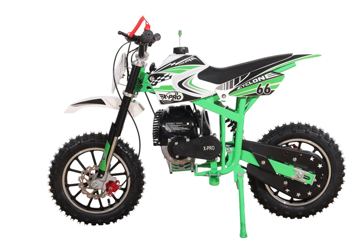 Free Shipping! X-PRO Cyclone 40cc Mini Dirt Bike With Hand Pull Start! Chain Drive, Disc Brakes!
