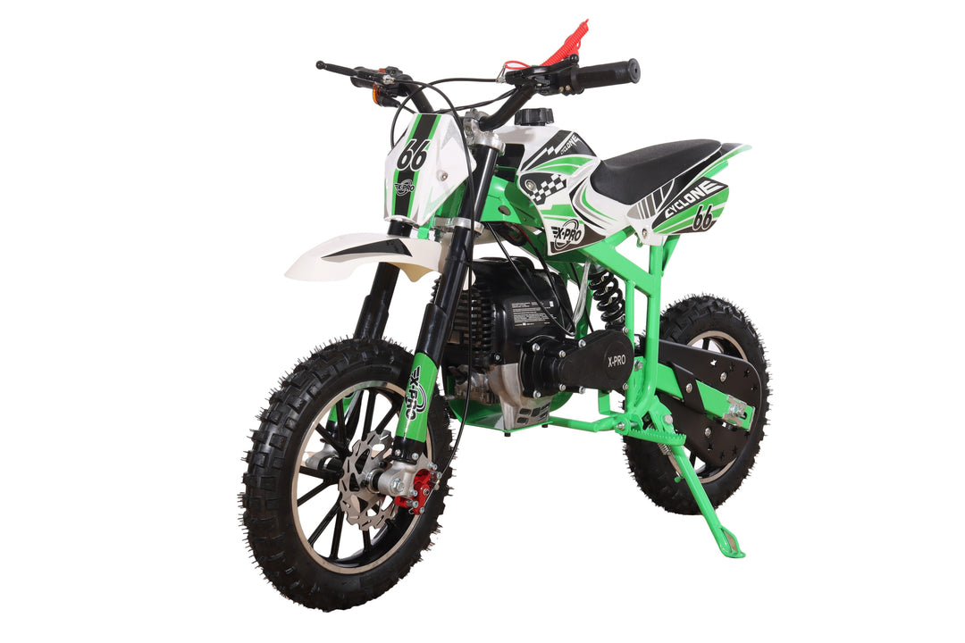Free Shipping! X-PRO Cyclone 40cc Mini Dirt Bike With Hand Pull Start! Chain Drive, Disc Brakes!