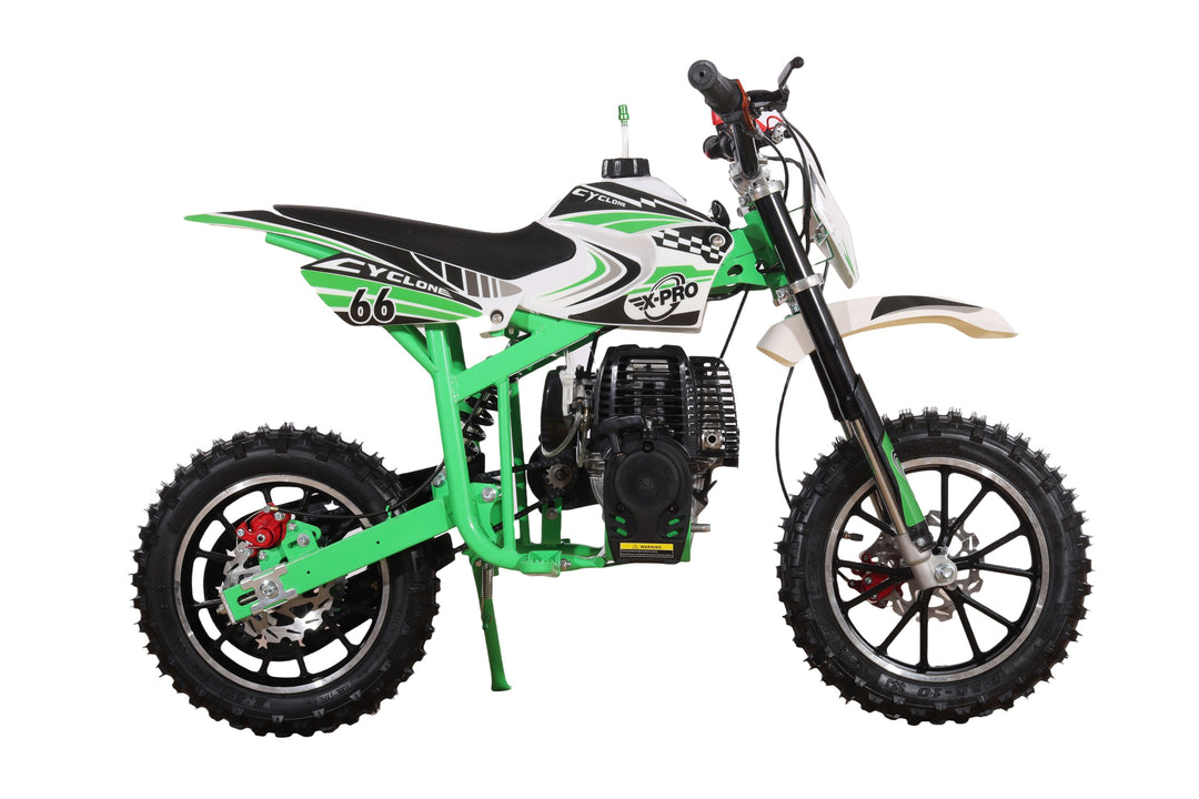 Free Shipping! X-PRO Cyclone 40cc Mini Dirt Bike With Hand Pull Start! Chain Drive, Disc Brakes!