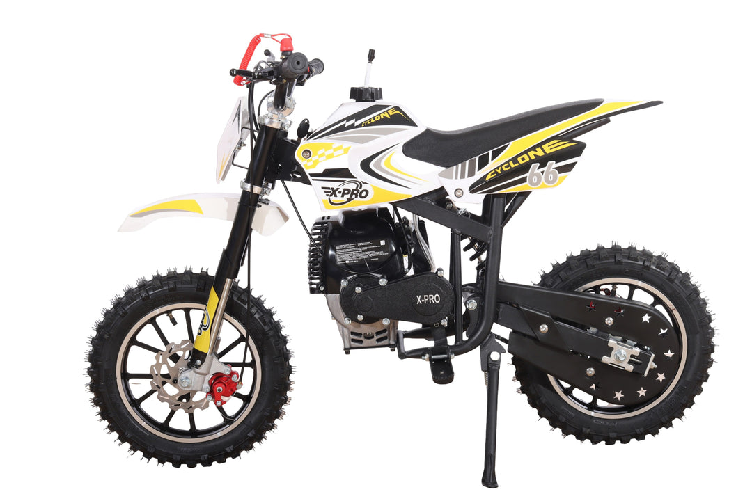 Free Shipping! X-PRO Cyclone 40cc Mini Dirt Bike With Hand Pull Start! Chain Drive, Disc Brakes!
