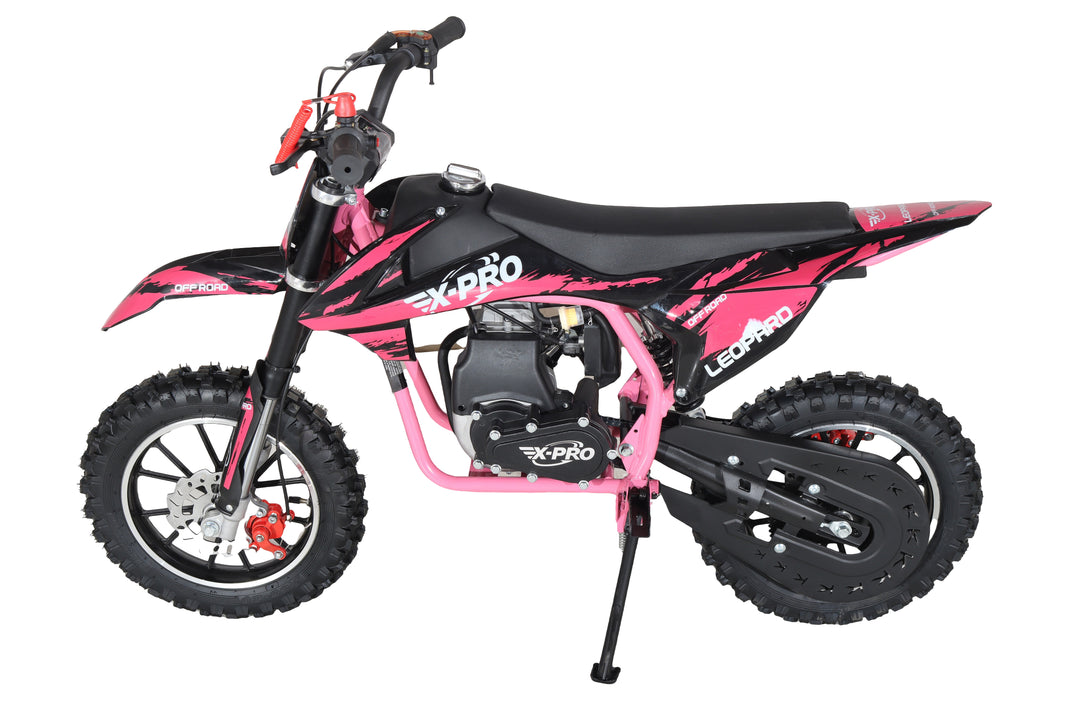 Free Shipping!X-PRO Leopard Mini Dirt Bike, Gas Power 4 Stroke Dirt Bike! 40CC Pit Bike, Pull Start, 10" Wheels!