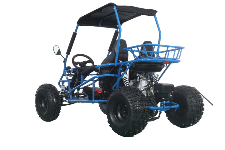 Free Shipping! X-PRO Rover 150 Go Kart with 3-Speed Semi-Automatic Transmission w/Reverse, LED Headlights, Big 19in/18in Wheels!