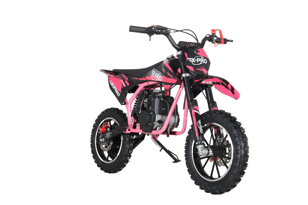 Free Shipping! X-PRO Leopard Mini Dirt Bike, Gas Power 4 Stroke Dirt Bike! 40CC Pit Bike, Pull Start, 10in Wheels!