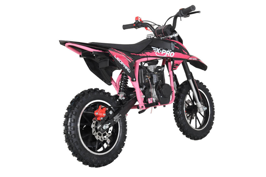 Free Shipping!X-PRO Leopard Mini Dirt Bike, Gas Power 4 Stroke Dirt Bike! 40CC Pit Bike, Pull Start, 10" Wheels!