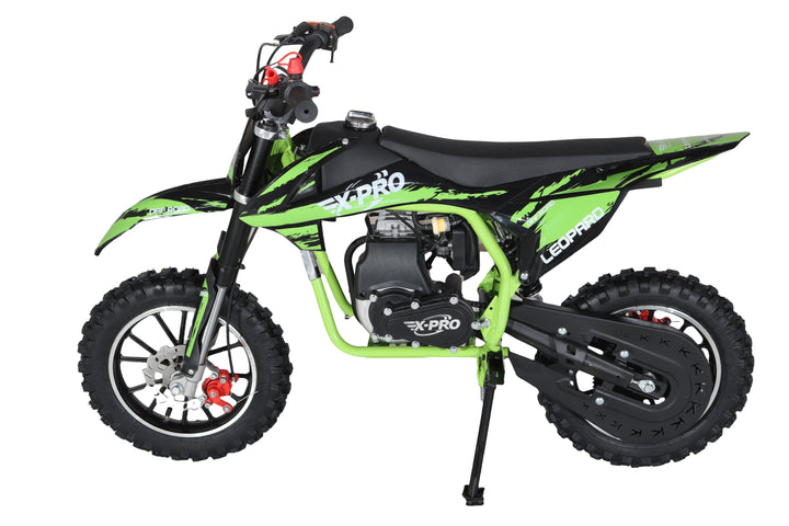 Free Shipping! X-PRO Leopard Mini Dirt Bike, Gas Power 4 Stroke Dirt Bike! 40CC Pit Bike, Pull Start, 10in Wheels!