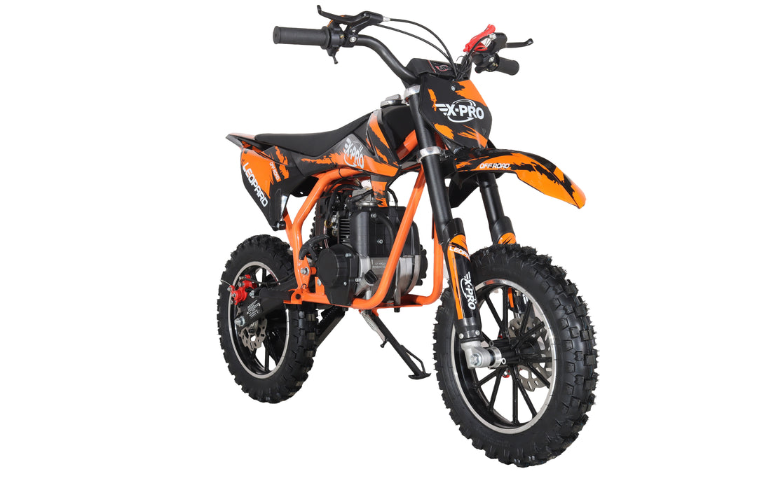 Free Shipping! X-PRO Leopard Mini Dirt Bike, Gas Power 4 Stroke Dirt Bike! 40CC Pit Bike, Pull Start, 10in Wheels!