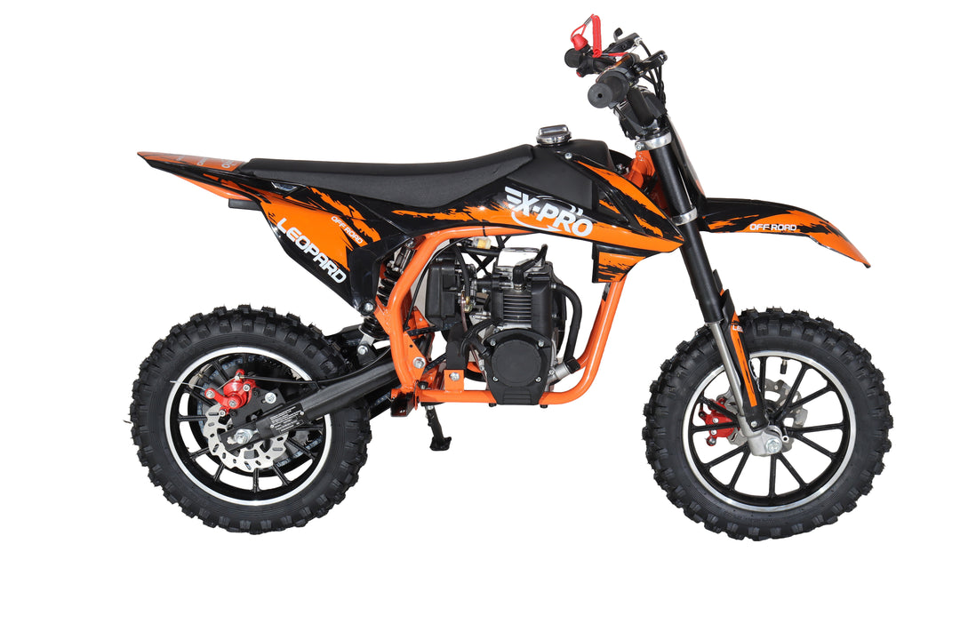 Free Shipping!X-PRO Leopard Mini Dirt Bike, Gas Power 4 Stroke Dirt Bike! 40CC Pit Bike, Pull Start, 10" Wheels!