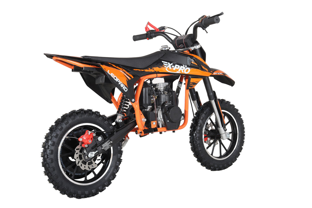 Free Shipping! X-PRO Leopard Mini Dirt Bike, Gas Power 4 Stroke Dirt Bike! 40CC Pit Bike, Pull Start, 10in Wheels!