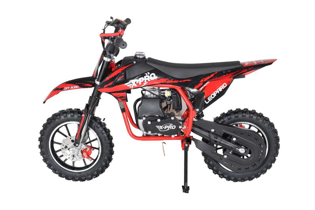 Free Shipping!X-PRO Leopard Mini Dirt Bike, Gas Power 4 Stroke Dirt Bike! 40CC Pit Bike, Pull Start, 10" Wheels!