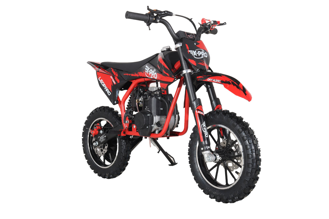 Free Shipping!X-PRO Leopard Mini Dirt Bike, Gas Power 4 Stroke Dirt Bike! 40CC Pit Bike, Pull Start, 10" Wheels!