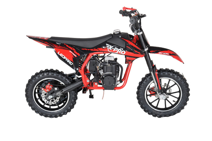 Free Shipping! X-PRO Leopard Mini Dirt Bike, Gas Power 4 Stroke Dirt Bike! 40CC Pit Bike, Pull Start, 10in Wheels!
