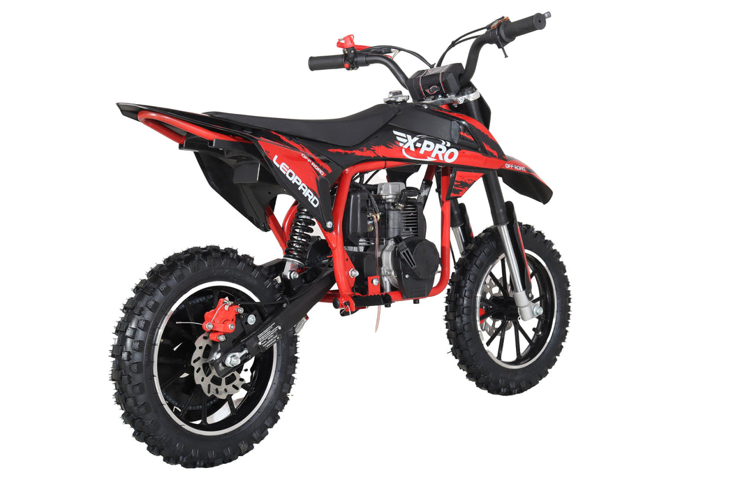 Free Shipping! X-PRO Leopard Mini Dirt Bike, Gas Power 4 Stroke Dirt Bike! 40CC Pit Bike, Pull Start, 10in Wheels!