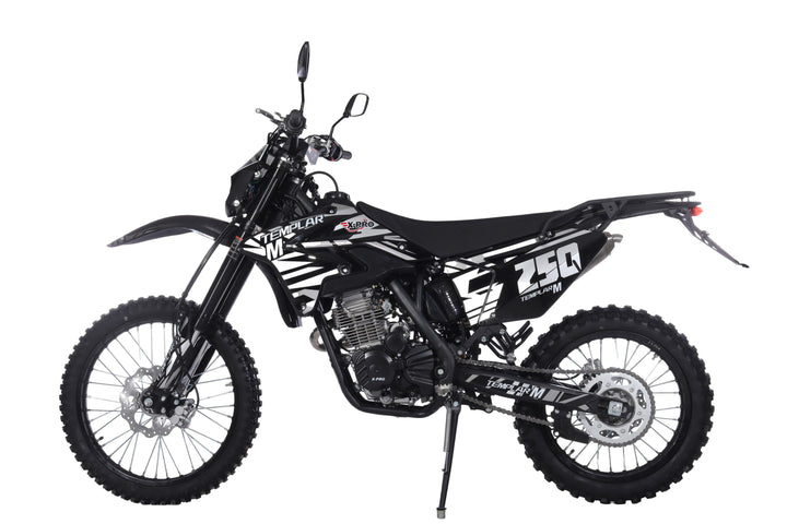 Free Shipping! TEMPLAR M 250cc Dirt Bike with All Lights and 5-Speed Manual Transmission,  Electric/Kick Start! Big 21in/18in Wheels! Zongshen Brand Engine!