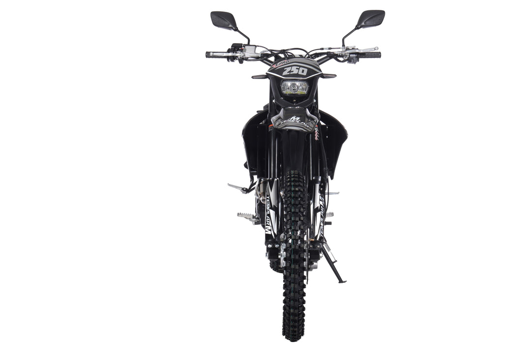 Free Shipping! TEMPLAR M 250cc Dirt Bike with All Lights and 5-Speed Manual Transmission,  Electric/Kick Start! Big 21in/18in Wheels! Zongshen Brand Engine!