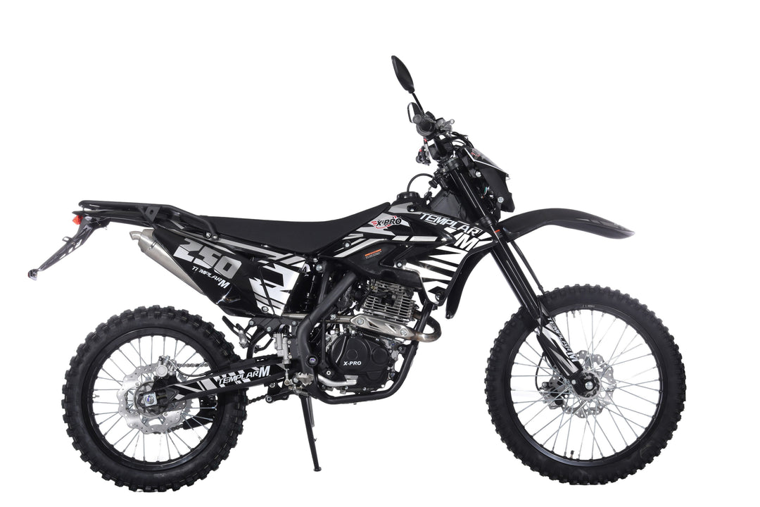 Free Shipping! TEMPLAR M 250cc Dirt Bike with All Lights and 5-Speed Manual Transmission,  Electric/Kick Start! Big 21in/18in Wheels! Zongshen Brand Engine!