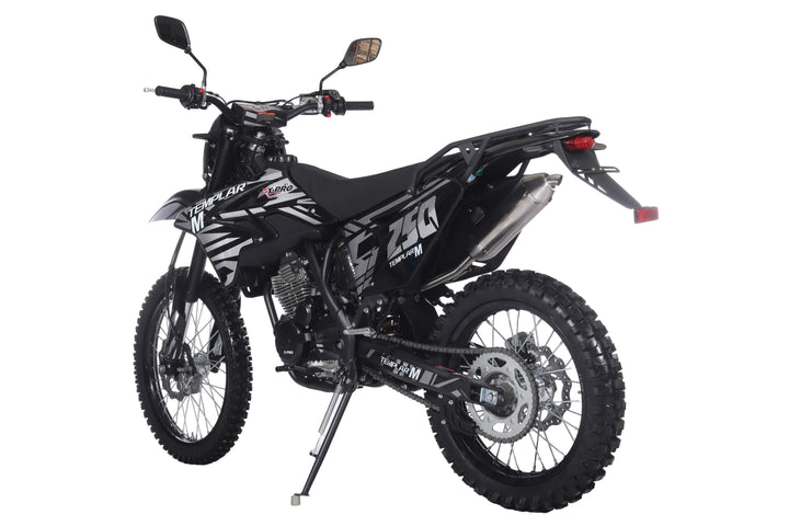 Free Shipping! TEMPLAR M 250cc Dirt Bike with All Lights and 5-Speed Manual Transmission,  Electric/Kick Start! Big 21in/18in Wheels! Zongshen Brand Engine!