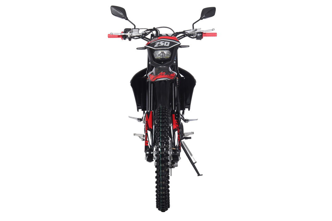 Free Shipping! TEMPLAR M 250cc Dirt Bike with All Lights and 5-Speed Manual Transmission,  Electric/Kick Start! Big 21in/18in Wheels! Zongshen Brand Engine!
