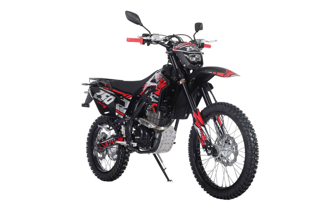 Free Shipping! TEMPLAR M 250cc Dirt Bike with All Lights and 5-Speed Manual Transmission,  Electric/Kick Start! Big 21in/18in Wheels! Zongshen Brand Engine!
