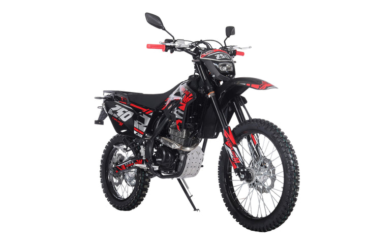 Free Shipping! TEMPLAR M 250cc Dirt Bike with All Lights and 5-Speed Manual Transmission,  Electric/Kick Start! Big 21in/18in Wheels! Zongshen Brand Engine!