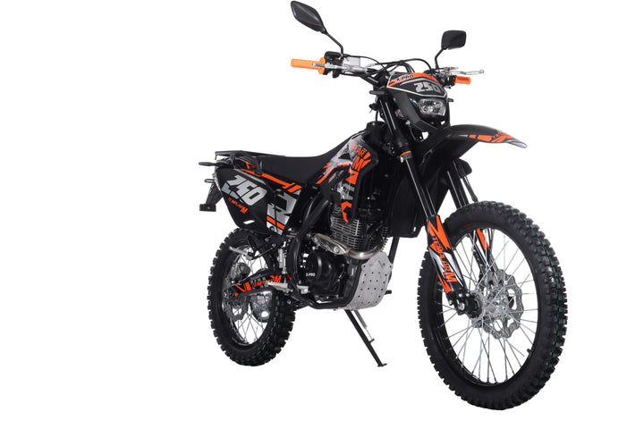 Free Shipping! TEMPLAR M 250cc Dirt Bike with All Lights and 5-Speed Manual Transmission,  Electric/Kick Start! Big 21in/18in Wheels! Zongshen Brand Engine!