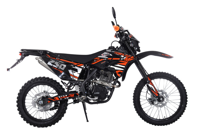 Free Shipping! TEMPLAR M 250cc Dirt Bike with All Lights and 5-Speed Manual Transmission,  Electric/Kick Start! Big 21in/18in Wheels! Zongshen Brand Engine!