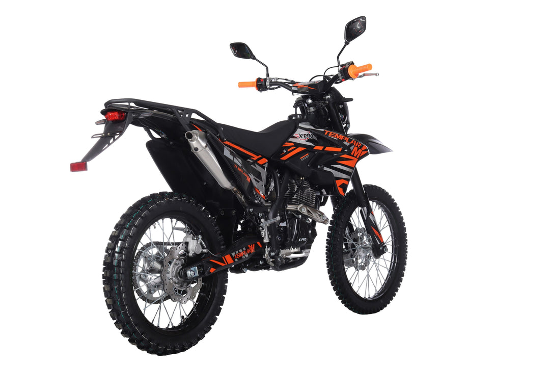 Free Shipping! TEMPLAR M 250cc Dirt Bike with All Lights and 5-Speed Manual Transmission,  Electric/Kick Start! Big 21in/18in Wheels! Zongshen Brand Engine!